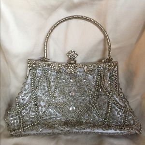Beautifully detailed evening or wedding day purse.